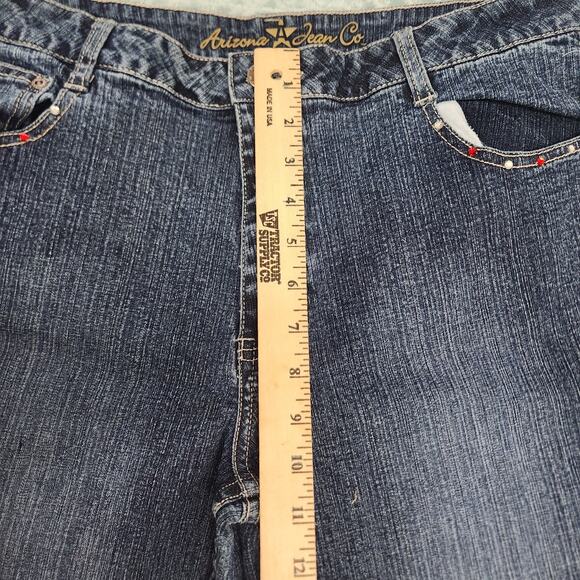 Arizona Jeans Distressed Y2K Flare Floral Embroidery READ SIZE 10/12 Girls 18.5 - Picture 10 of 12